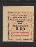 FRANCE 1968 - GREVE DE CORSE - MAURY 15** - Marche Da Bollo