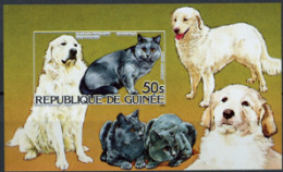 Guinée 1985 Cats Chats  Dogs Chiens BF Imperf MNH - Katten