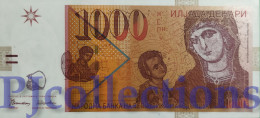 MACEDONIA 1000 DENARI 1996 PICK 18a AU+ - Slovenia