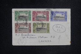 SIERRA LEONE - Lettre Par Avion Avec Contrôle OAT Pour Le Canada - 1959 - A 2931 - Sierra Leona (...-1960)