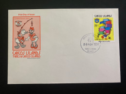 FDC Caicos Islands - 26/11/1984 - Picsou - Walt Disney - Disney