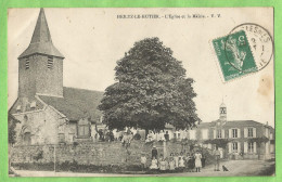 A171  CPA  HEILTZ-LE-HUTIER   (Marne)   L'Eglise Et La Mairie -  Enfants   +++++++++++ - Autres & Non Classés