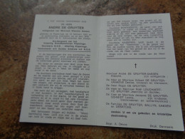 Doodsprentje/Bidprentje    ANDRE DE GRUYTER   Poperinge 1910-1978  (Echtg B. Saesen) - Religion & Esotérisme