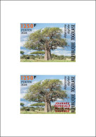 TOGO 2024 DELUXE PROOF - REGULAR & OVERPRINT - BAOBAB TREE TREES ARBRES ARBRE - BIODIVERSITY BIODIVERSITE - Arbres