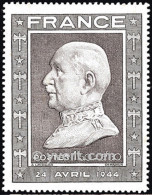 FRANCE 606 ** MNH Maréchal Pétain Buste Sur Médaille De Lavrillier 1944 - 1941-42 Pétain