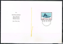 NAT-L54 - SUISSE N° 775 Finsteraarhorn Sur Livret Des PTT - FDC