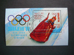 Olympic Games Winter 1984: Sarajevo # 1984 # Lao 1983 Used #11 Laos - Inverno1984: Sarajevo