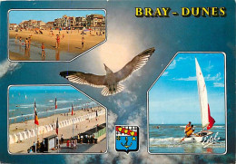 59 - Bray Dunes - Multivues - La Plage Et Le Front De Mer - Le Monument De La 2e D.I.M. - Voile - Scènes De Plage - Blas - Bray-Dunes