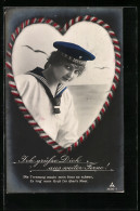 AK Matrosen In Uniform Mit Mützenband S. M. S. Deutschland  - Weltkrieg 1914-18