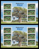 TOGO 2024 MS 6V - REGULAR & OVERPRINT - FROG FROGS GRENOUILLE GRENOUILLES AMPHIBIANS - BIODIVERSITY BIODIVERSITE - MNH - Rane