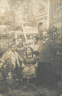 Social History Souvenir Real Photo Elegant Man Moustache Family Garden - Fotografía
