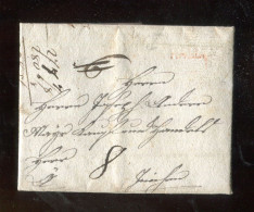 "OESTERREICH" 1836, Vorphila-Brief Mit Rotem L1 "HALL" (L1262) - ...-1850 Prephilately