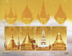 Thailand 2020 Weisai Festival Pagoda Architecture,MS MNH - Tailandia