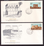 372/31 - EGYPTOLOGY - SAVE THE MONUMENTS OF NUBIA CAMPAIGN - Full Set Of 4 EGYPT Cairo F.D.C. 1980 - Arqueología