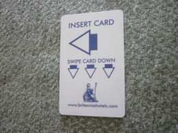 United Kingdom U.K. UK Britannia Hotel Room Key Card - Cartas De Hotels