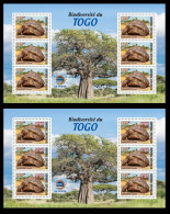 TOGO 2024 MS 6V - REGULAR & OVERPRINT - TURTLE TURTLES TORTUES TORTUE REPTILES - BIODIVERSITY BIODIVERSITE - MNH - Schildpadden