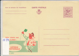 BELGIUM PPS  SBEP 22 PUBLIBEL 2279 LOTERIE NATIONALE UNUSED - Werbepostkarten