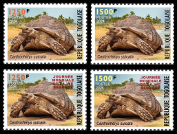 TOGO 2024 SET 4V - REGULAR & OVERPRINT - TURTLE TURTLES TORTUES TORTUE REPTILES - BIODIVERSITY BIODIVERSITE - MNH - Tortugas