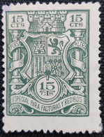 Fiscales Especial Para Facturas Y Recibos  U20 1932 Con Numero De Control 15 Cts - Revenue Stamps