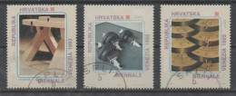 Croatia 1993, Used, Michel 243 - 245, Fine Arts, Biennial Venecia - Venice - Croacia