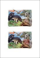 TOGO 2024 DELUXE PROOF MX - REG & OVPT - MUSHROOMS OWL FROG FROGS TURTLE TURTLES HIPPOPOTAMUS BAOBAB MONKEY MONKEYS - Turtles
