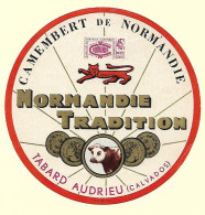 ETIQU. Camembert TABARD AUDRIEU NORMANDIE TRADITION 14 Neuve - Fromage