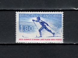 Andorra French 1980 Olympic Games Lake Placid Stamp MNH - Inverno1980: Lake Placid