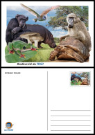 TOGO 2024 STATIONERY CARD MX - REG - MUSHROOMS OWL FROG FROGS TURTLE TURTLES HIPPOPOTAMUS BAOBAB MONKEY MONKEYS - Turtles