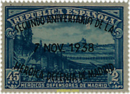 697129 MNH ESPAÑA 1938 2 ANIVERSARIO DE LA DEFENSA DE MADRID - Unused Stamps