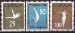 Yugoslavia 1963 - 5th European Cup Gymnastic - Mi 1049-1051 - MNH**VF - Ungebraucht