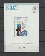 Belize 1979 Olympic Games Lake Placid S/s MNH - Invierno 1980: Lake Placid