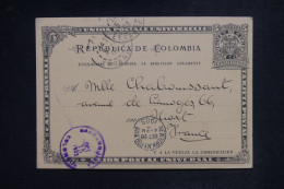 COLOMBIE - Entier De Bogota Avec Transit Pas New York > La France - 1903 - A 2967 - Colombie