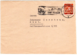 1946, Landpost Stpl. 13a LAHM über Kronach Auf Brief M. 24 Pf. - Storia Postale