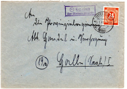 1947, Landpost Stempel 19b ERZLEBEN über Osterburg Auf Brief M. 24 Pf. - Storia Postale