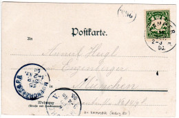 Bayern 1900, K1 KAMMER (Helbig 80 P.) Auf Karte M. 5 Pf.  - Cartas & Documentos