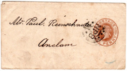 GB 1880, 1d Streifband Ganzsache M. Stpl. NPB M N. Deutschland. - Andere & Zonder Classificatie