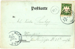 Bayern 1898, K1 STARNBERG DAMPFSCHIFFSPOST C III Klar Auf AK M. 5 Pf. - Covers & Documents