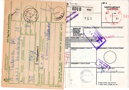 Norwegen 1971, Paketkarte V. Jeloy M. Schweden 4 Kr. Porto U. Zollgebühr - Brieven En Documenten