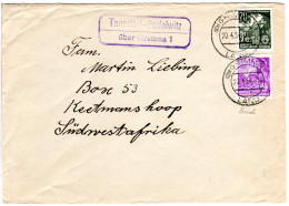 DDR 1954, Landpost Stpl. TANNDORF-PODELWITZ über Grimma Auf Brief M. 15+20 Pf.  - Covers & Documents