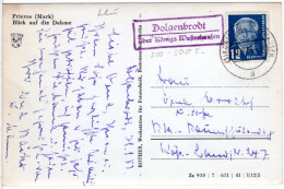 DDR 1953, Landpost Stpl DOLGENBRODT über Königs Wustershausen Auf Karte M. 12 Pf - Lettres & Documents