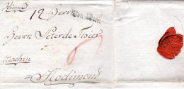 Österreich 1786, L1 Von Wien Auf Porto Brief "p. Aachen" N. Belgien - Briefe U. Dokumente