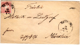 Bayern 1870, K1 NEUBURG Auf Brief M. Voll- Breitrandiger 3 Kr. - Storia Postale