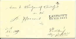 Bayern 1841, L2 Landshut Auf Brief N. Veitsbuch "Ablage Zu Post Au" - Covers & Documents