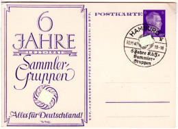 DR PP 156 C3, 6 J. Sammlergruppen, 6 Pf. Privatganzsache M. Entspr. So.-Stempel - Storia Postale