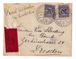 Lettre 1924 Charlottenburg Durch Eilboten Deutschland Dresden Allemagne - Cartas & Documentos