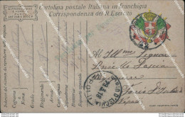 Bm468 Cartolina In Franchigia Posta Militare 32 Per Forio D'ischia 1918 - Portofreiheit