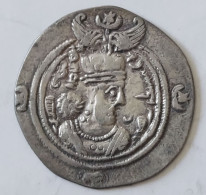 SASANIAN KINGS. Khosrau II. 591-628 AD. AR Silver  Drachm  Year 16 Mint LYW - Orientalische Münzen