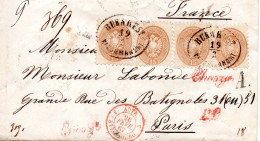 LETTRE CHARGEE Du 19 Février 1867 - Covers & Documents