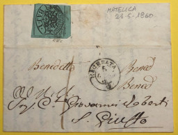 1860 MATELICA CON 1 BAY  X M.S. GIUSTO - Stato Pontificio