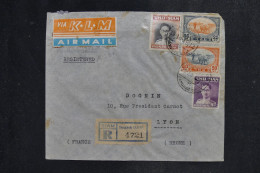 THAÏLLANDE - Lettre Recommandée Par Avion KLM > La France - 1949 - A 2982 - Tailandia